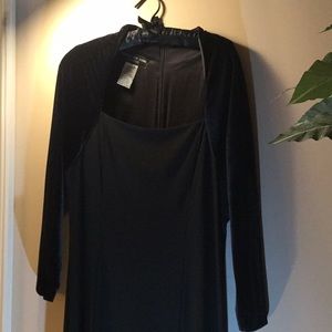 Full length black gown